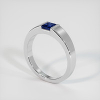 0.50 Ct. Sapphire Ring, 14K White Gold 2
