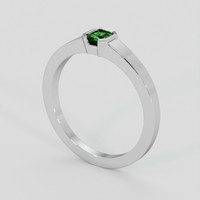 0.30 Ct. Green Chrome Tourmaline Ring, 14K White Gold 2