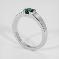 1.33 Ct. Greenish Blue Sapphire Ring, 14K White Gold 2