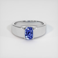 1.24 Ct. Blue Sapphire Ring, 14K White Gold 1