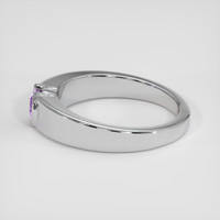 0.46 Ct. Pinkish Purple Sapphire Ring, 14K White Gold 4
