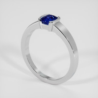1.35 Ct. Blue Sapphire Ring, 14K White Gold 2