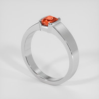 1.62 Ct. Padparadscha Sapphire Ring, 14K White Gold 2