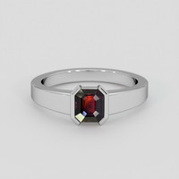 1.09 Ct. Pinkish Brown Sapphire Ring, 14K White Gold 1