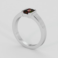 1.09 Ct. Pinkish Brown Sapphire Ring, 14K White Gold 2