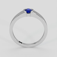 0.85 Ct. Blue Sapphire Ring, 14K White Gold 3