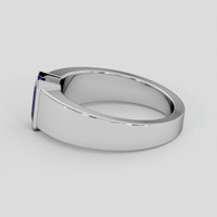0.94 Ct. Blue Sapphire Ring, 14K White Gold 4