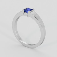 0.96 Ct. Blue Sapphire Ring, 14K White Gold 2