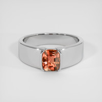 2.54 Ct. Padparadscha Sapphire Ring, 14K White Gold 1