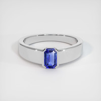 0.92 Ct. Sapphire Ring, 14K White Gold 1
