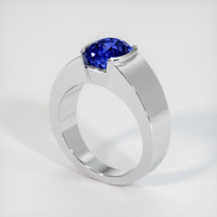 5.21 Ct. Blue Sapphire Ring, 18K White Gold 2