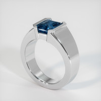 3.57 Ct. Sapphire Ring, 18K White Gold 2