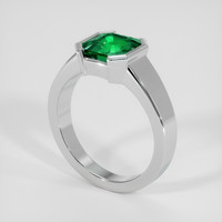 3.40 Ct. Emerald Ring, 18K White Gold 2