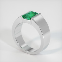 1.50 Ct. Emerald Ring, 18K White Gold 2