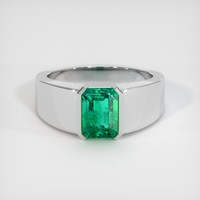 1.74 Ct. Emerald Ring, 18K White Gold 1