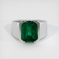 5.87 Ct. Emerald Ring, 18K White Gold 1