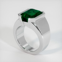 5.87 Ct. Emerald Ring, 18K White Gold 2