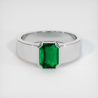 2.35 Ct. Emerald Ring, 18K White Gold 1