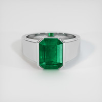4.04 Ct. Emerald Ring, 18K White Gold 1