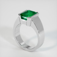 4.04 Ct. Emerald Ring, 18K White Gold 2