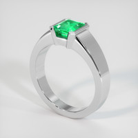 1.27 Ct. Emerald Ring, 18K White Gold 2