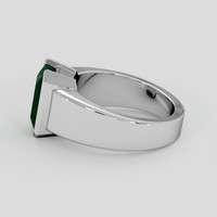 3.20 Ct. Emerald Ring, 18K White Gold 4