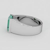 3.42 Ct. Emerald Ring, 18K White Gold 4