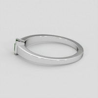 0.30 Ct. Green Chrome Tourmaline Ring, 18K White Gold 4