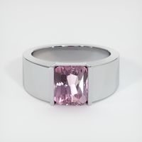 3.06 Ct. Purplish Pink Sapphire Ring, 18K White Gold 1