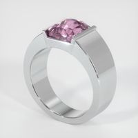 3.06 Ct. Purplish Pink Sapphire Ring, 18K White Gold 2