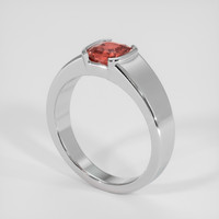 1.16 Ct. Padparadscha Sapphire Ring, 18K White Gold 2