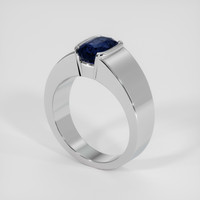 3.08 Ct. Blue Sapphire Ring, 18K White Gold 2