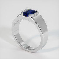 1.22 Ct. Blue Sapphire Ring, 18K White Gold 2