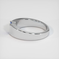 0.54 Ct. Blue Sapphire Ring, 18K White Gold 4