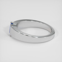 0.62 Ct. Blue Sapphire Ring, 18K White Gold 4