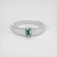 0.78 Ct. Sapphire Ring, 18K White Gold 1