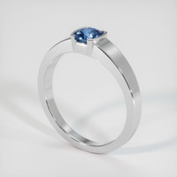 0.99 Ct. Sapphire Ring, 18K White Gold 2