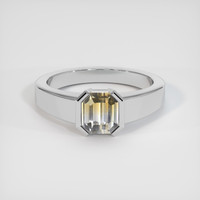 2.24 Ct. Bi Color Sapphire Ring, 18K White Gold 1