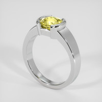 1.69 Ct. Yellow Sapphire Ring, 18K White Gold 2