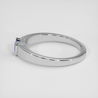 0.78 Ct. Blue Sapphire Ring, 18K White Gold 4