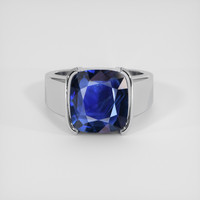 5.56 Ct. Blue Sapphire Ring, 18K White Gold 1