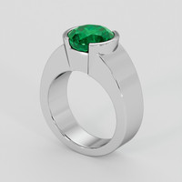 4.36 Ct. Emerald Ring, 18K White Gold 2