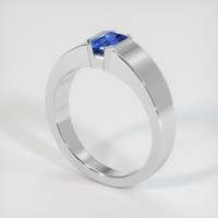 1.13 Ct. Sapphire Ring, 18K White Gold 2