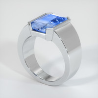7.32 Ct. Bi Color Sapphire Ring, 18K White Gold 2