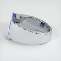 7.32 Ct. Bi Color Sapphire Ring, 18K White Gold 4