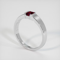 1.03 Ct. Ruby Ring, 18K White Gold 2