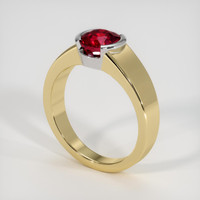 1.74 Ct. Ruby Ring, 14K White & Yellow 2