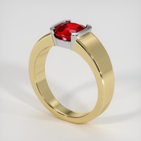 1.50 Ct. Ruby Ring, 14K White & Yellow 2