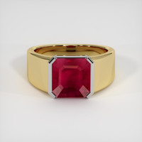 4.21 Ct. Ruby Ring, 18K White & Yellow 1