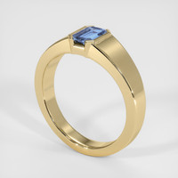 0.54 Ct. Blue Sapphire Ring, 10K Yellow Gold 2